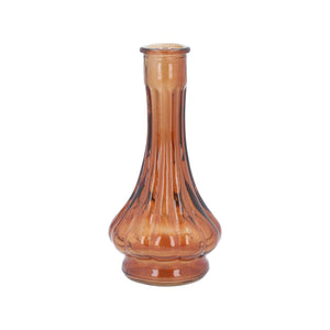 Amber Bulb Glass Vase
