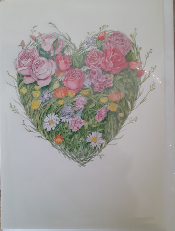 Wildflower Heart Card