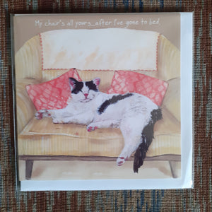 Little Dog Laughed - 'My chair's all yours...' card