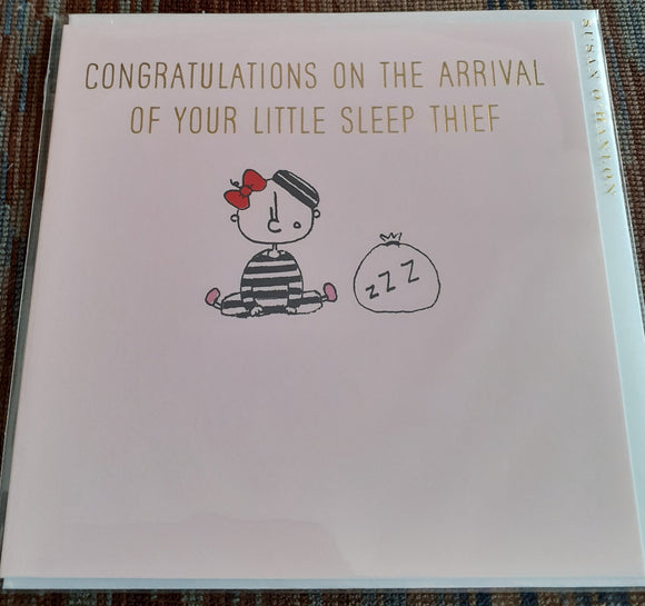 Susan O'Hanlon - 'Little sleep thief' card